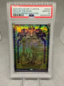 2025 MTG SECRET LAIR COUNTDOWN KIT #0033 FIELD OF THE DEAD HALO FOIL PSA 10 - Image 1