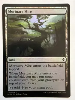 MTG FOIL Mortuary Mire - Battle for Zendikar #240 NM Magic The Gathering - Image 1