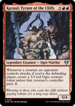 Kazuul, Tyrant of the Cliffs 237 Commander Masters Magic: The Gathering NM - Image 1