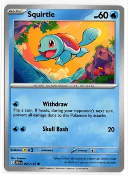 Pokemon Scarlet Violet 151 007/165 Squirtle - Image 1