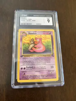1999 Pokemon Fossil 1st Edition #43 - Slowbro CGC 9 Mint - Image 1