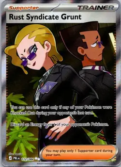 Rust Syndicate Grunt 112/084 ME05 Pitch Black Pokemon Ultra Rare Holo NM 2026 - Image 1