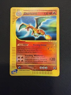 Pokemon TCG Charizard 40/165 Expedition Base Set Reverse Holo Rare MP - Image 1