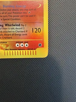 Pokemon TCG Charizard 40/165 Expedition Base Set Reverse Holo Rare MP - Image 5