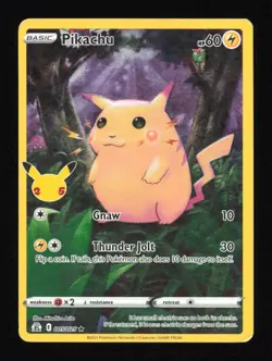 Pokemon Pikachu 005/025 Holo Rare Celebrations Damaged - Image 1