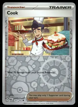 Cook 147/167 Twilight Masquerade Trainer Holo Pokemon TCG - Image 1