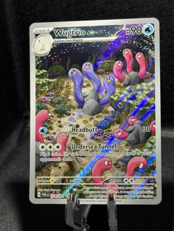 Wugtrio 224/091 Illustration Rare Paldean Fates Pokemon Near Mint - Image 1