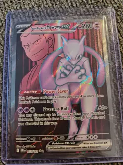 Pokemon TCG Team Rockets Mewtwo EX 213/182 Full Art Destined Rivals - Image 1