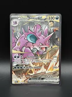 Pokemon Team Rockets Nidoking EX 233/182 SIR Destined Rivals NM - Image 1