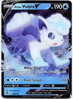 Alolan Vulpix V 033/195 Holo Silver Tempest - Image 1