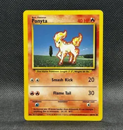 Ponyta 60/102 Common Base Set Unlimited Pokemon - Image 1
