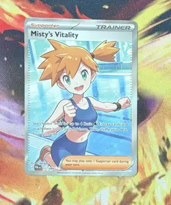Misty's Vitality 111/084 Ultra Rare Pitch Black Pokemon Holo Near Mint - Image 1