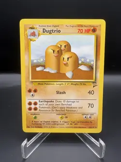 Pokemon TCG Dugtrio Base Set 2 23/130 Regular Rare LP - Image 1