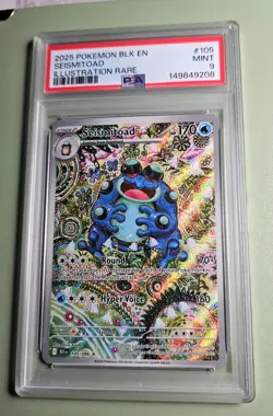2025 POKEMON BLK EN-BLACK BOLT ILLUSTRATION RARE #105 SEISMITOAD PSA 9 - Image 1
