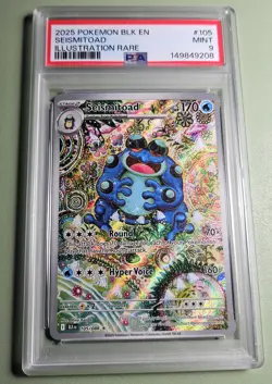 2025 POKEMON BLK EN-BLACK BOLT ILLUSTRATION RARE #105 SEISMITOAD PSA 9 - Image 2