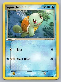 SQUIRTLE 63/100 COMMON CRYSTAL GUARDIANS POKEMON HP - Image 1