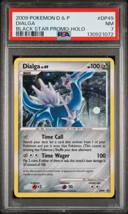 2009 POKEMON XY BLACK STAR PROMO DIALGA #DP49 PSA 7 NM #130921072 - Image 1