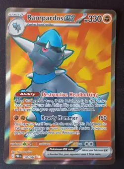 Rampardos ex 100/084 Holo Ultra Rare Pitch Black NM - Image 1