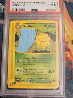 2003 Pokemon Skyridge Sunflora 105/144 PSA 10 Gem Mint - Image 1