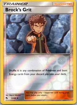 Brock's Grit 53/68 Uncommon Hidden Fates Pokemon Reverse Holo Near Mint - Image 1