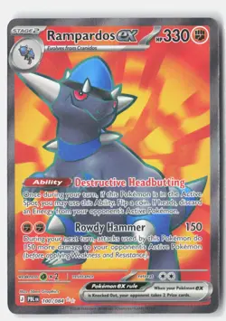 Pokemon tcg ME05: Pitch Black Rampardos ex Near Mint or Better - Image 1