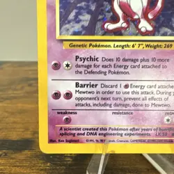 Pokemon Base Set 2 Mewtwo 10/130 Holo Rare Eng 60 HP Basic Psychic 2000 DM - Image 5