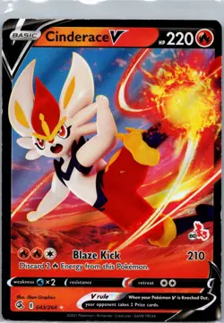 Pokemon TCG Cinderace V 43/264 Fusion Strike Holo MP - Image 1