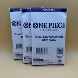 X3 (3 Kits) One Piece Card Game Store Tournament Kit 2025 Vol 2 English Sealed - Image 1
