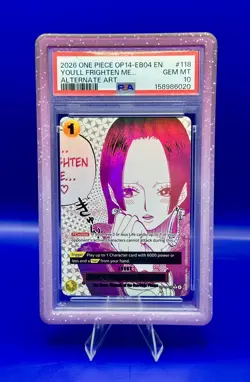 One Piece OP14-118 You’ll Frighten Me Alternate Art PSA 10 - Image 1