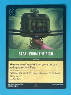 Disney Lorcana The First Chapter - Steal From The Rich 97/204 Foil - Image 1