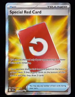 Special Red Card Holo Ultra Rare ME04: Chaos Rising 113/086 NM - Image 1