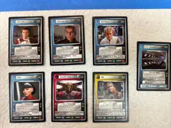 Star Trek CCG 6-Rare 1-Uncommon Card Lot HEAVILY-PLAYED – TMP 2002 - Image 1