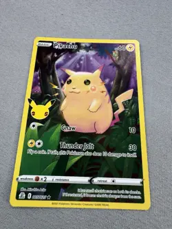 2021 Pokemon Celebrations Pikachu Full Art Holo English 005/025 MINT - Image 3