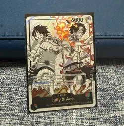 Bandai One Piece Card Game Luffy & Ace Leader ST03-001 ST-03 Alt Art Foil - Image 1