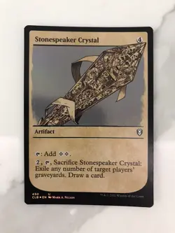 Stonespeaker Crystal Foil Showcase MTG Magic the Gathering Card NM Mint CLB - Image 1