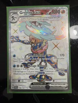 Greninja EX 198/167 Full Art Ultra Rare Twilight Masquerade Pokemon Card 2024 NM - Image 1