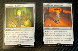MTG Fallout PIP - Endurance & Intelligence Bobblehead Duo Uncommon Artifact Set - Image 1