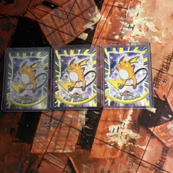 Topps Pokemon Tv Animation Edition Raichu Non Holo, Holo Foil, And Black Logo - Image 1
