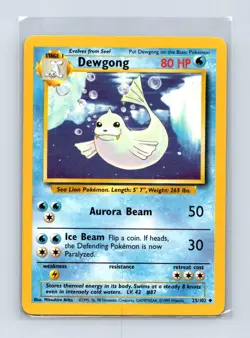 Dewgong 25/102 Uncommon Base Set Unlimited Pokemon Lightly Played - Image 1
