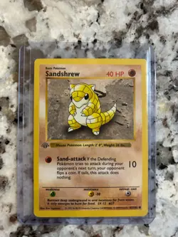 Pokemon TCG Sandshrew 062/102 Base Set (Shadowless) Regular - Image 1