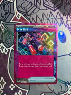 Max Rod 116/131 Holo ACE SPEC Rare Prismatic Evolutions Pokemon Near Mint - Image 1