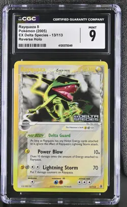 Pokemon Rayquaza EX Delta Species 13/113 Reverse Holo CGC 9 Mint - Image 1