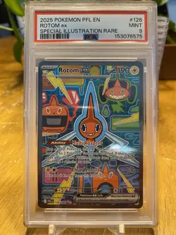 Pokemon TCG ROTOM ex Phantasmal Flames EN SIR Special Illustration Rare PSA 9 MT - Image 1