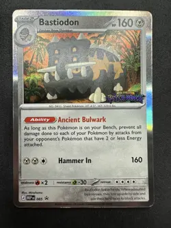 Bastiodon MEP 085 Prerelease Stamped Promo - Pokemon TCG: Pitch Black - NM - Image 1