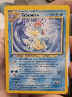 1st Edition Croconaw 31/111 Neo Genesis Pokemon Vintage TCG NM - Image 2
