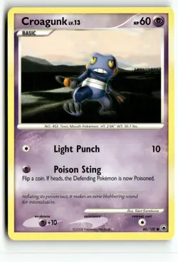 Croagunk 60/100 Common Majestic Dawn Pokemon Moderately Played - Image 1