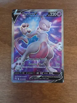 Mewtwo v SWSH229 Black Star Promo Full Art Holo Pokemon Go TCG 2022 - Image 1