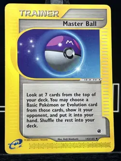 Master Ball 143/165 Uncommon Expedition Base Set Pokemon Regular 2002 - Image 3