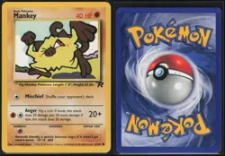 Mankey 61/82 Team Rocket Unlimited Common Lightly Played Kizuki - Image 1