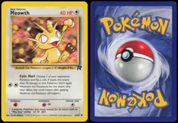 Meowth 62/82 Team Rocket Unlimited Common Lightly Played Nishida - Image 1